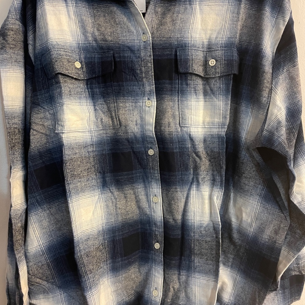 Old Navy Women’s Boyfriend Plaid Shirt XXL TALL